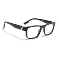 Voyage Black Wayfarer Eyeglasses for Men & Women (52209FMG7732)
