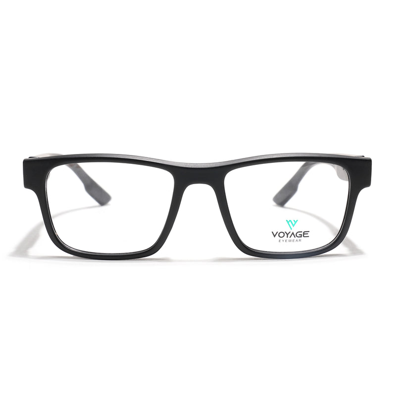 Voyage Black Wayfarer Eyeglasses for Men & Women (52209FMG7732)