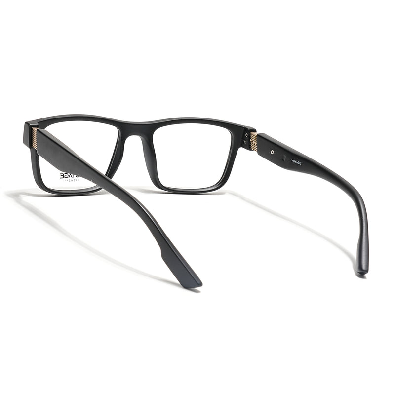 Voyage Black Wayfarer Eyeglasses for Men & Women (52209FMG7732)