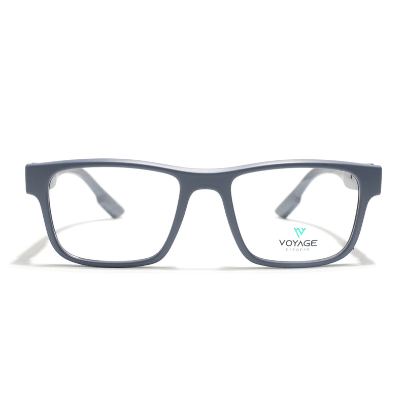 Voyage Grey Wayfarer Eyeglasses for Men & Women (52209FMG7733)