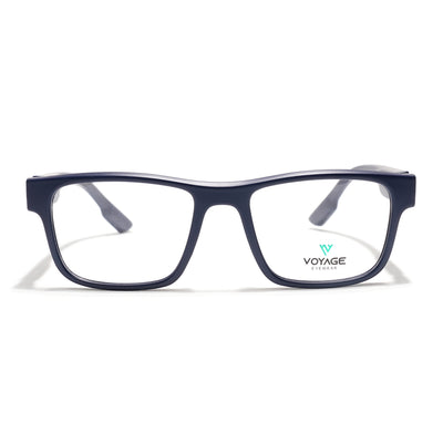 Voyage Blue Wayfarer Eyeglasses for Men & Women (52209FMG7734)