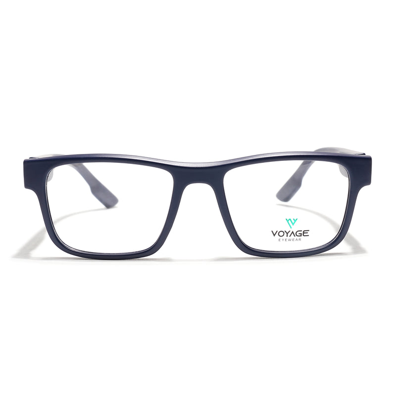 Voyage Blue Wayfarer Eyeglasses for Men & Women (52209FMG7734)