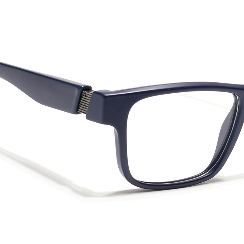 Voyage Blue Wayfarer Eyeglasses for Men & Women (52209FMG7734)
