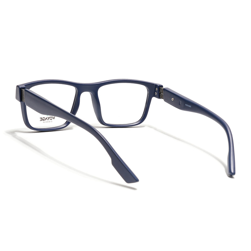 Voyage Blue Wayfarer Eyeglasses for Men & Women (52209FMG7734)