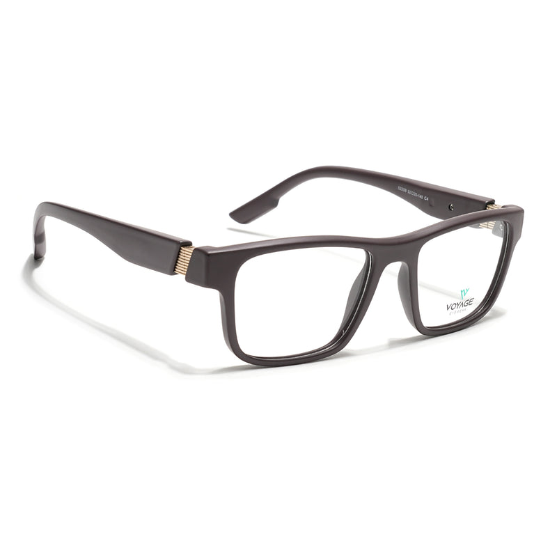 Voyage Brown Wayfarer Eyeglasses for Men & Women (52209FMG7735)