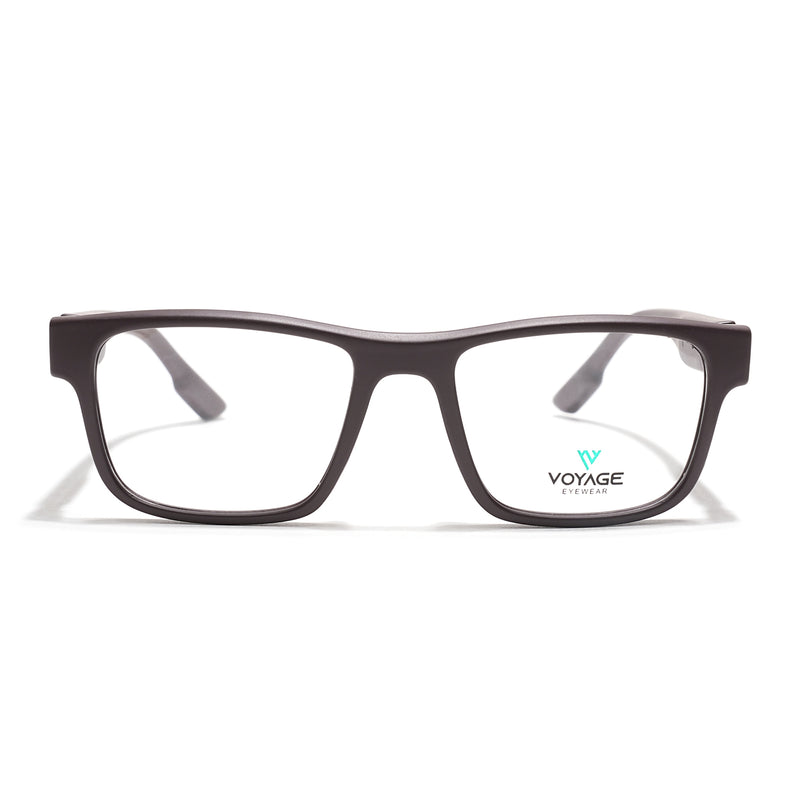 Voyage Brown Wayfarer Eyeglasses for Men & Women (52209FMG7735)