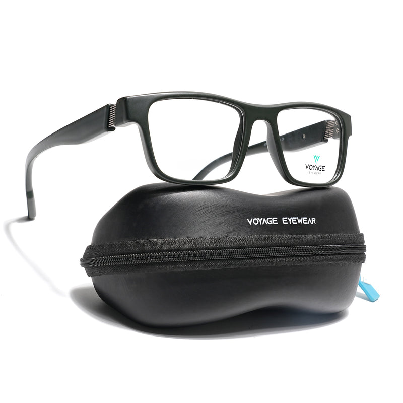 Voyage Green Wayfarer Eyeglasses for Men & Women (52209FMG7736)