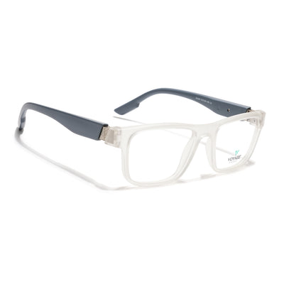 Voyage Matt Transparent Wayfarer Eyeglasses for Men & Women (52209FMG7737)
