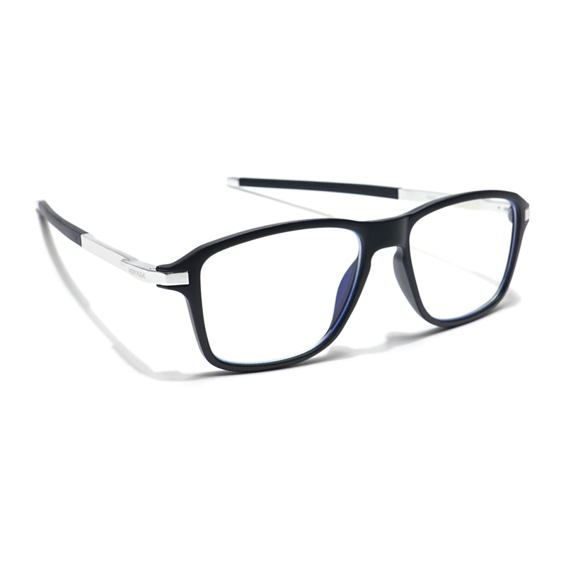 Voyage Black Square Eyeglasses for Men & Women (52501MG6127-C1)