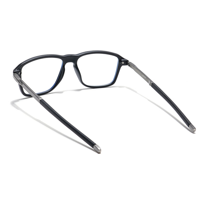 Voyage Striker Black Square Eyeglasses for Men & Women (52501MG6128-C2)