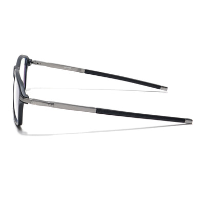 Voyage Striker Grey & Black Square Eyeglasses for Men & Women (52501MG6128-C2)
