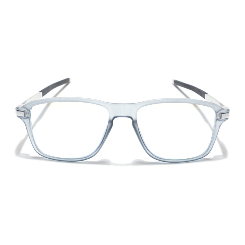 Voyage Light Grey Square Eyeglasses for Men & Women (52501MG6129-C3)