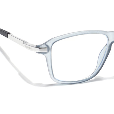 Voyage Light Grey Square Eyeglasses for Men & Women (52501MG6129-C3)