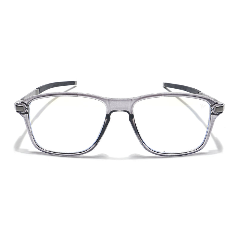 Voyage Grey Square Eyeglasses for Men & Women (52501MG6130-C4)