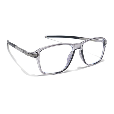 Voyage Grey Square Eyeglasses for Men & Women (52501MG6130-C4)