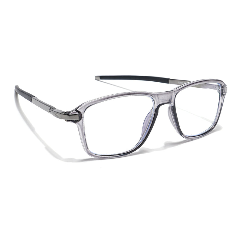 Voyage Striker Grey Square Eyeglasses for Men & Women (52501MG6130-C4)