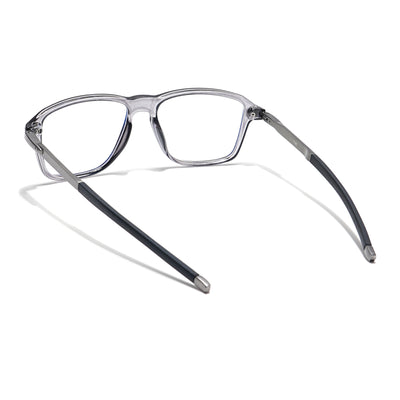 Voyage Grey Square Eyeglasses for Men & Women (52501MG6130-C4)