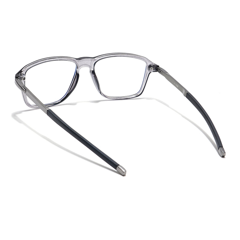 Voyage Striker Grey Square Eyeglasses for Men & Women (52501MG6130-C4)