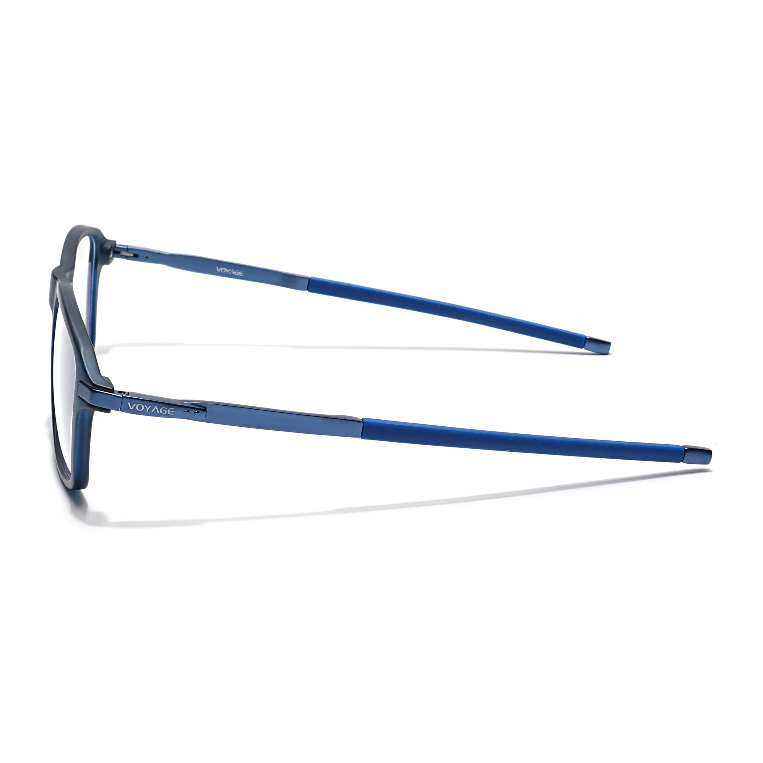 Voyage Striker Blue Square Eyeglasses for Men & Women (52501MG6131-C5)