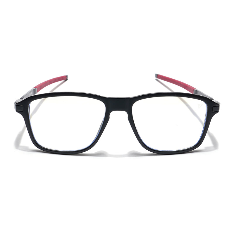 Voyage Black Square Eyeglasses for Men & Women (52501MG6132-C6)