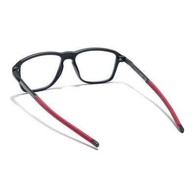 Voyage Black Square Eyeglasses for Men & Women (52501MG6132-C6)