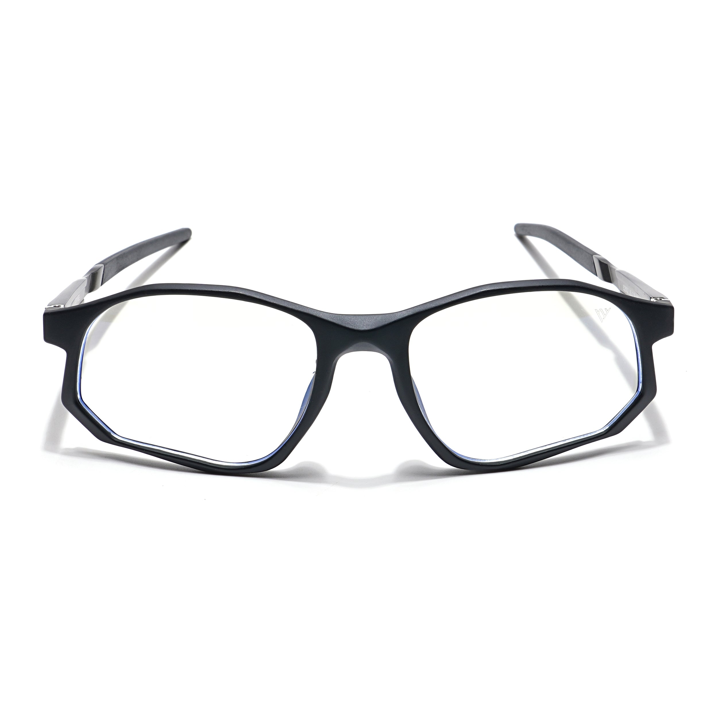 Voyage Striker Grey & Black Rectangle Eyeglasses for Men & Women (52502MG6134-C2)