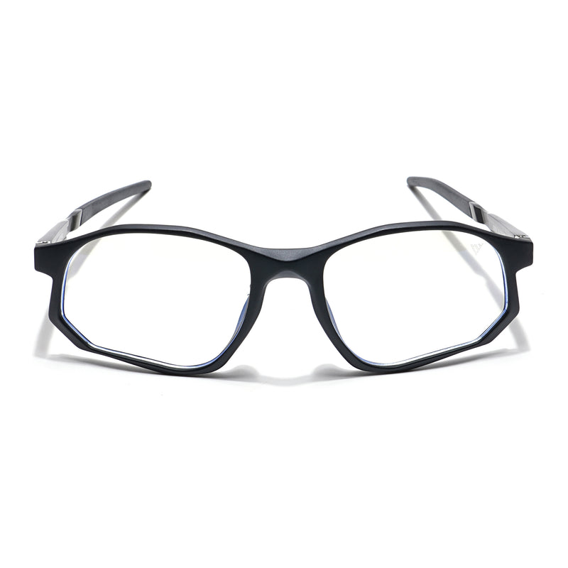 Voyage Striker Black Rectangle Eyeglasses for Men & Women (52502MG6134-C2)