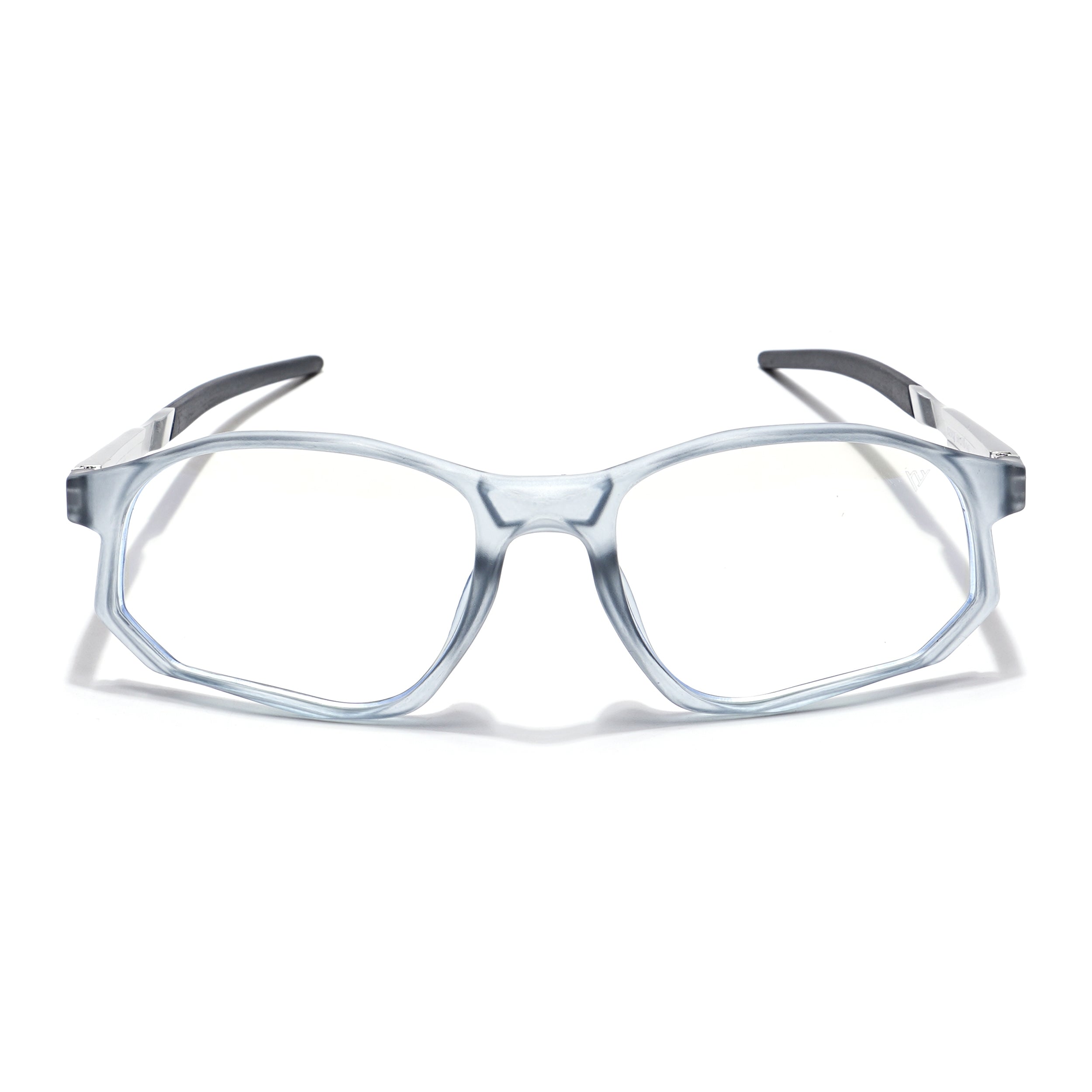 Voyage Striker Light Grey Rectangle Eyeglasses for Men & Women (52502MG6135-C3)