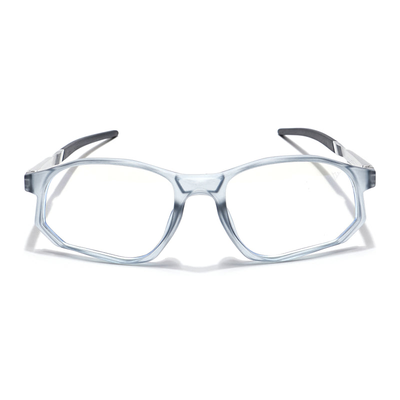 Voyage Striker Light Grey Rectangle Eyeglasses for Men & Women (52502MG6135-C3)