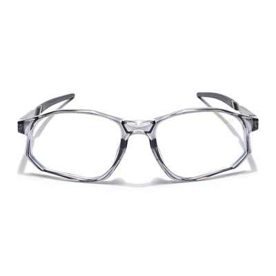 Voyage Grey Rectangle Eyeglasses for Men & Women (52502MG6136-C4)