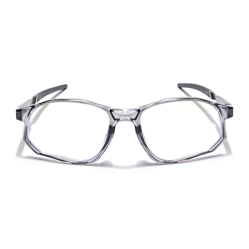 Voyage Grey Rectangle Eyeglasses for Men & Women (52502MG6136-C4)