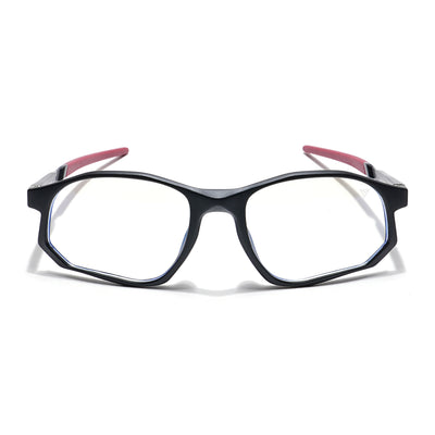 Voyage Black Rectangle Eyeglasses for Men & Women (52502MG6138-C6)