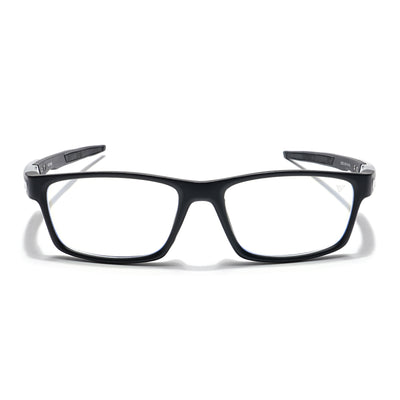 Voyage Black Rectangle Eyeglasses for Men & Women (52503MG6139-C1)