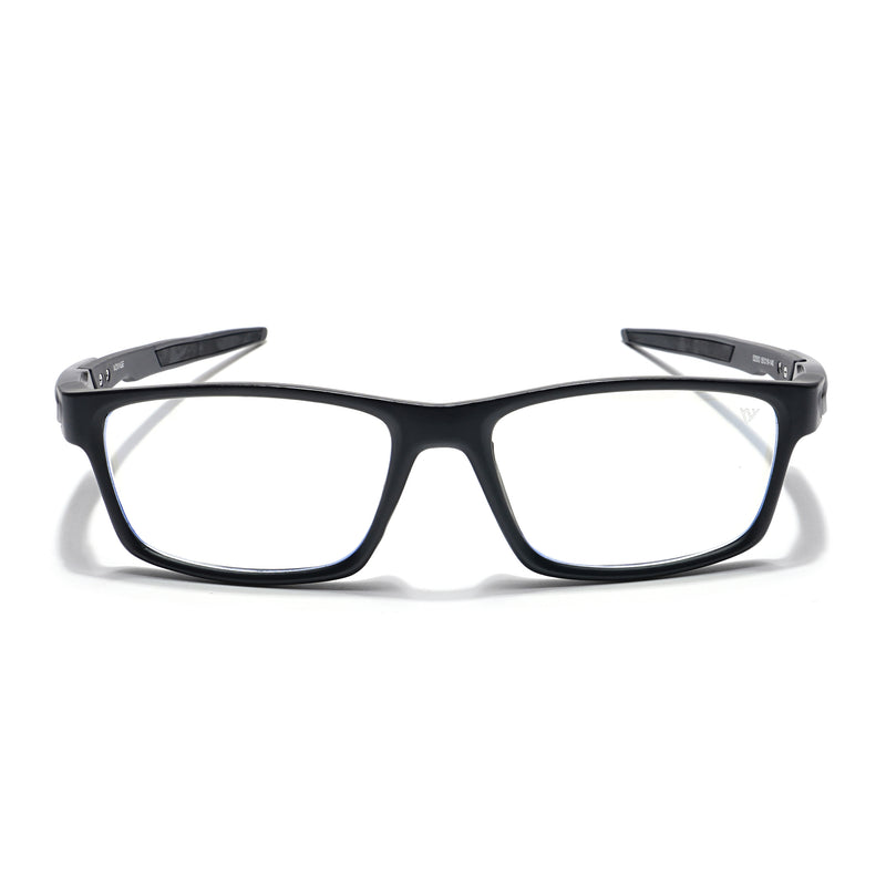 Voyage Black Rectangle Eyeglasses for Men & Women (52503MG6140-C2)