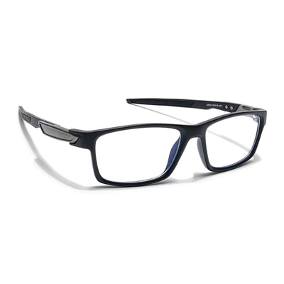 Voyage Striker Grey & Black Rectangle Eyeglasses for Men & Women (52503MG6140-C2)