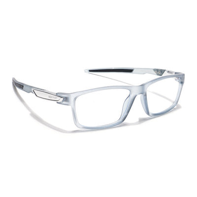 Voyage Striker Light Grey Rectangle Eyeglasses for Men & Women (52503MG6141-C3)