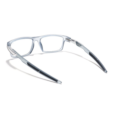 Voyage Light Grey Rectangle Eyeglasses for Men & Women (52503MG6141-C3)