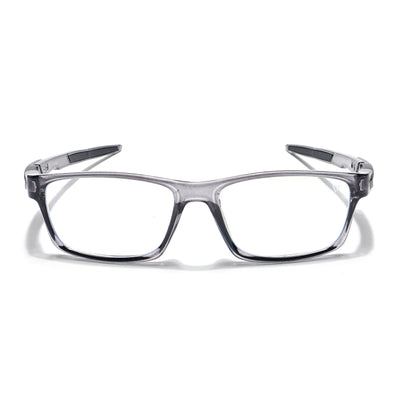 Voyage Striker Grey Rectangle Eyeglasses for Men & Women (52503MG6142-C4)