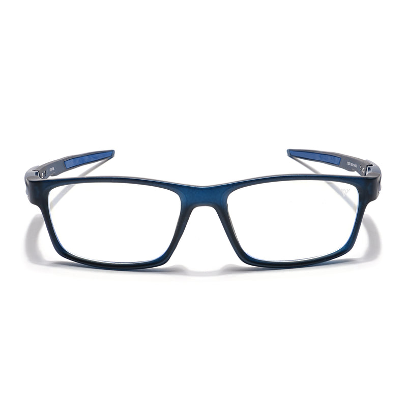 Voyage Striker Blue Rectangle Eyeglasses for Men & Women (52503MG6143-C5)