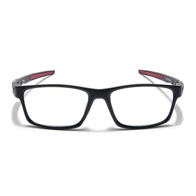 Voyage Striker Black Rectangle Eyeglasses for Men & Women (52503MG6144-C6)