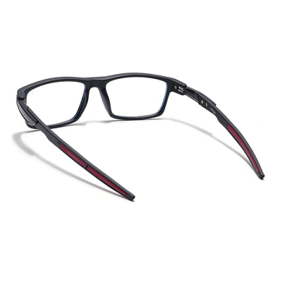 Voyage Black Rectangle Eyeglasses for Men & Women (52503MG6144-C6)