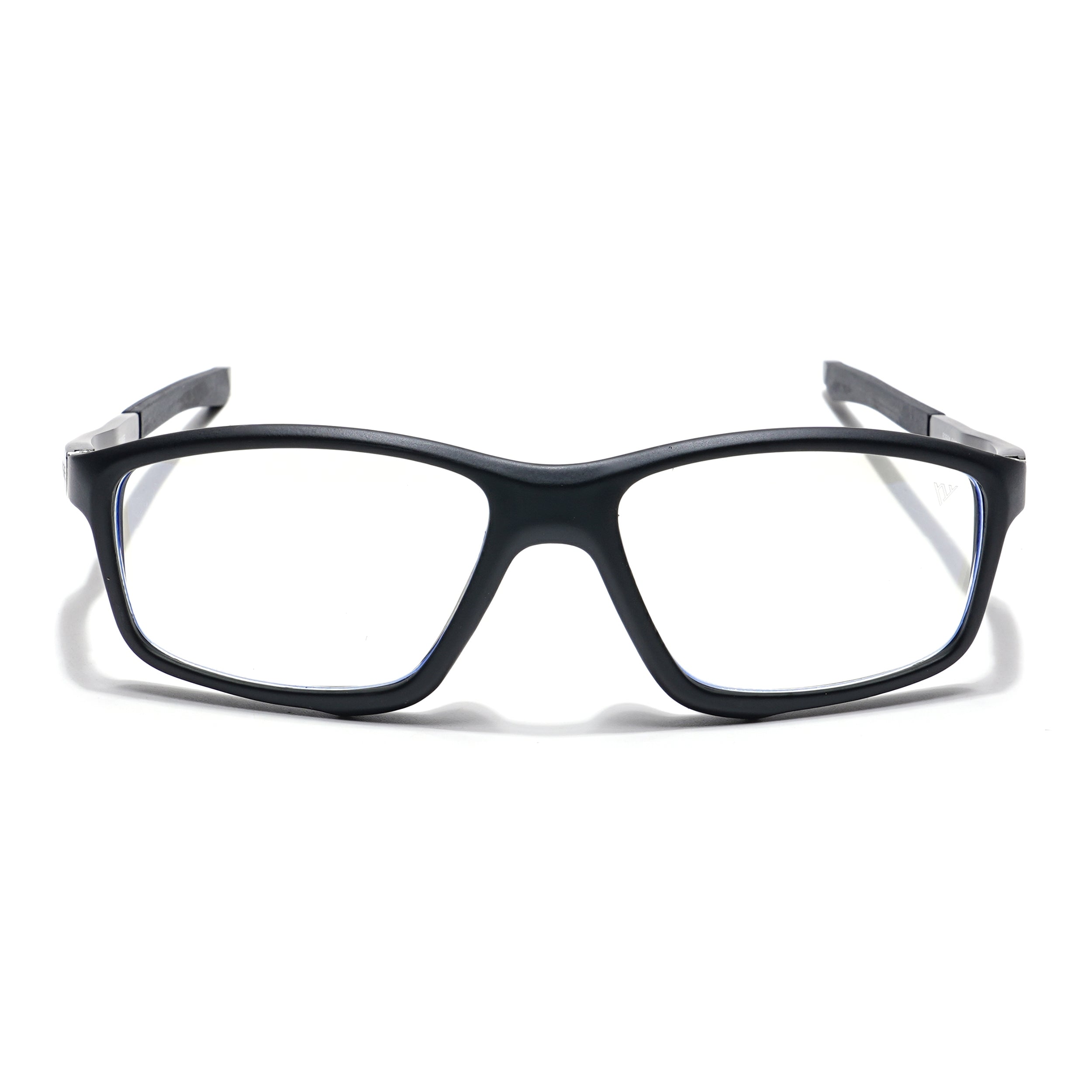 Voyage Striker Grey & Black Rectangle Eyeglasses for Men & Women (52504MG6146-C2)