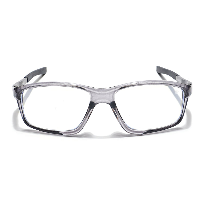 Voyage Grey Rectangle Eyeglasses for Men & Women (52504MG6148-C4)