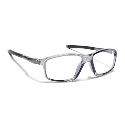 Voyage Grey Rectangle Eyeglasses for Men & Women (52504MG6148-C4)