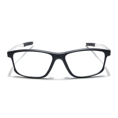 Voyage Black Rectangle Eyeglasses for Men & Women (52505MG6151-C1)