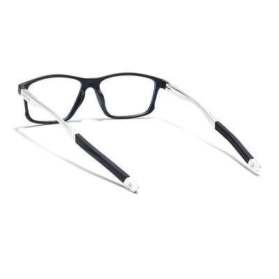 Voyage Black Rectangle Eyeglasses for Men & Women (52505MG6151-C1)