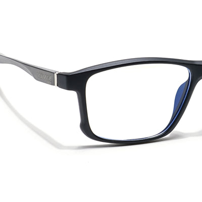 Voyage Striker Grey & Black Rectangle Eyeglasses for Men & Women (52505MG6152-C2)