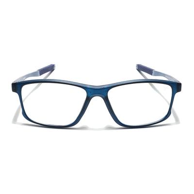 Voyage Striker Blue Rectangle Eyeglasses for Men & Women (52505MG6155-C5)