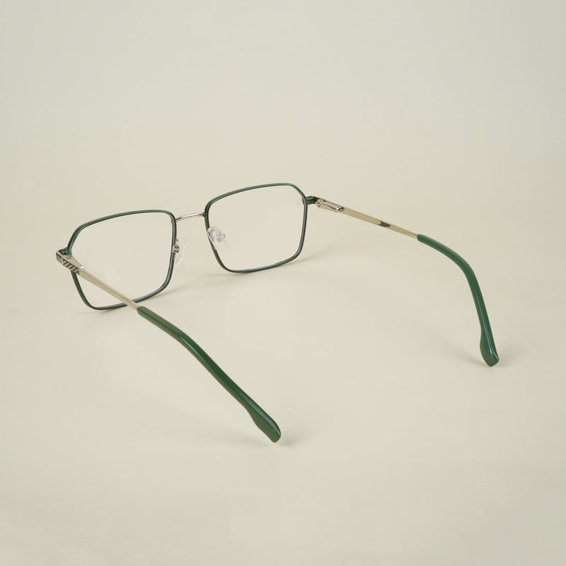 Voyage Green Rectangle Eyeglasses for Men & Women (YC82054MG4638-C4)