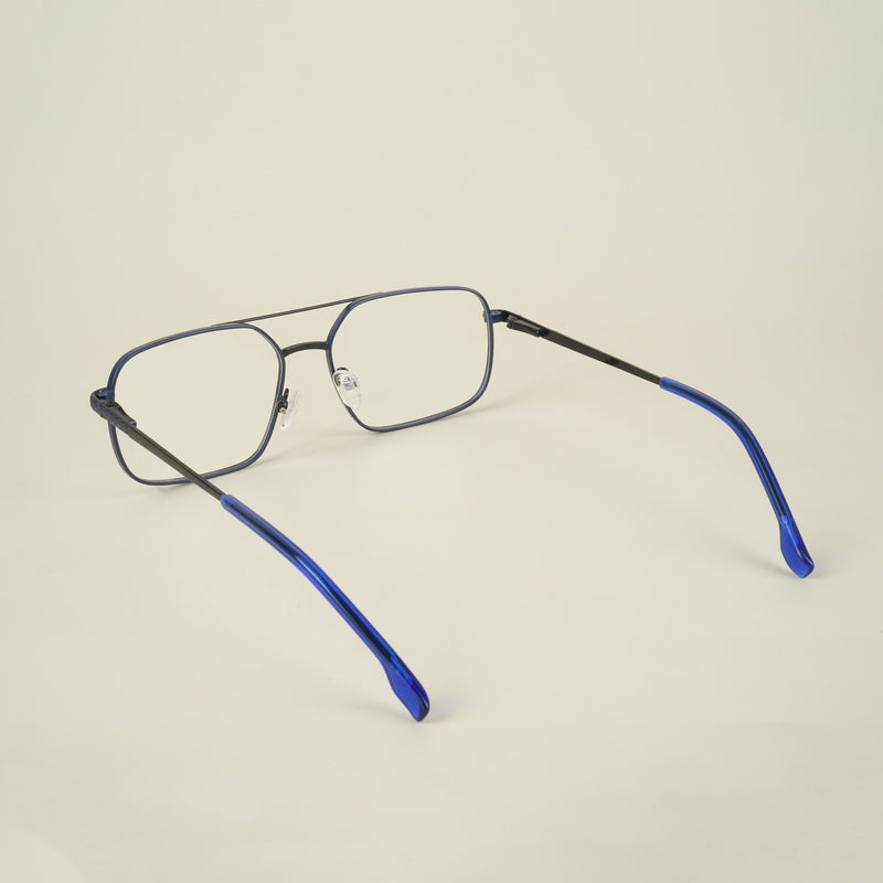 Voyage Blue & Black Wayfarer Eyeglasses for Men & Women (YC82055MG4641-C4)